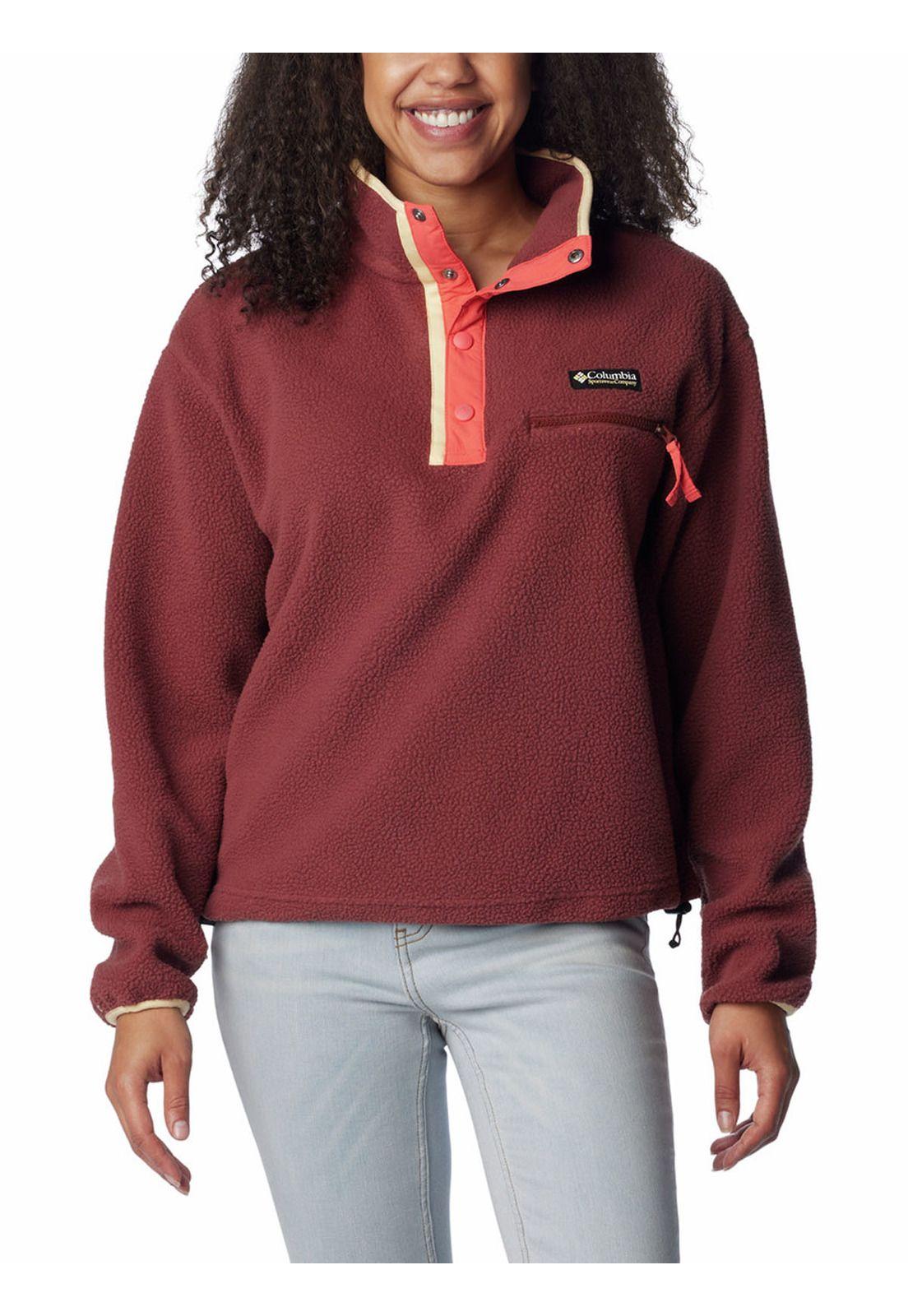 Polar Mujer Helvetia Half Snap Rojo-0