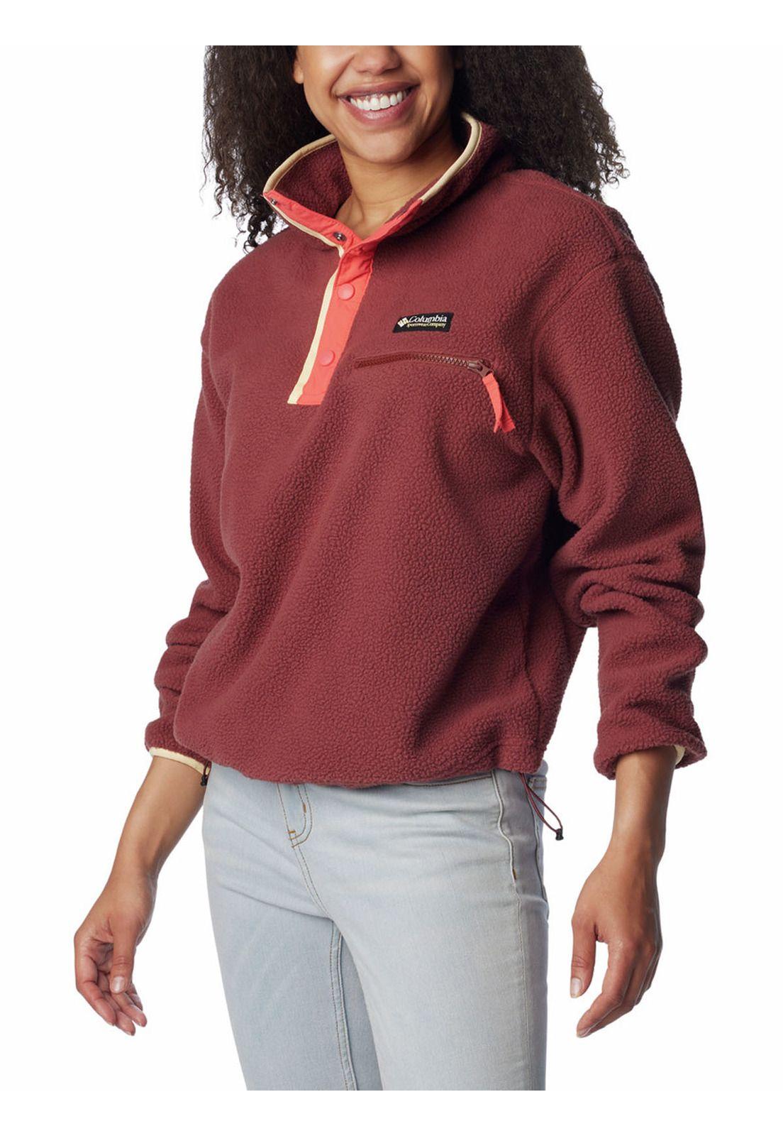 Polar Mujer Helvetia Half Snap Rojo-4