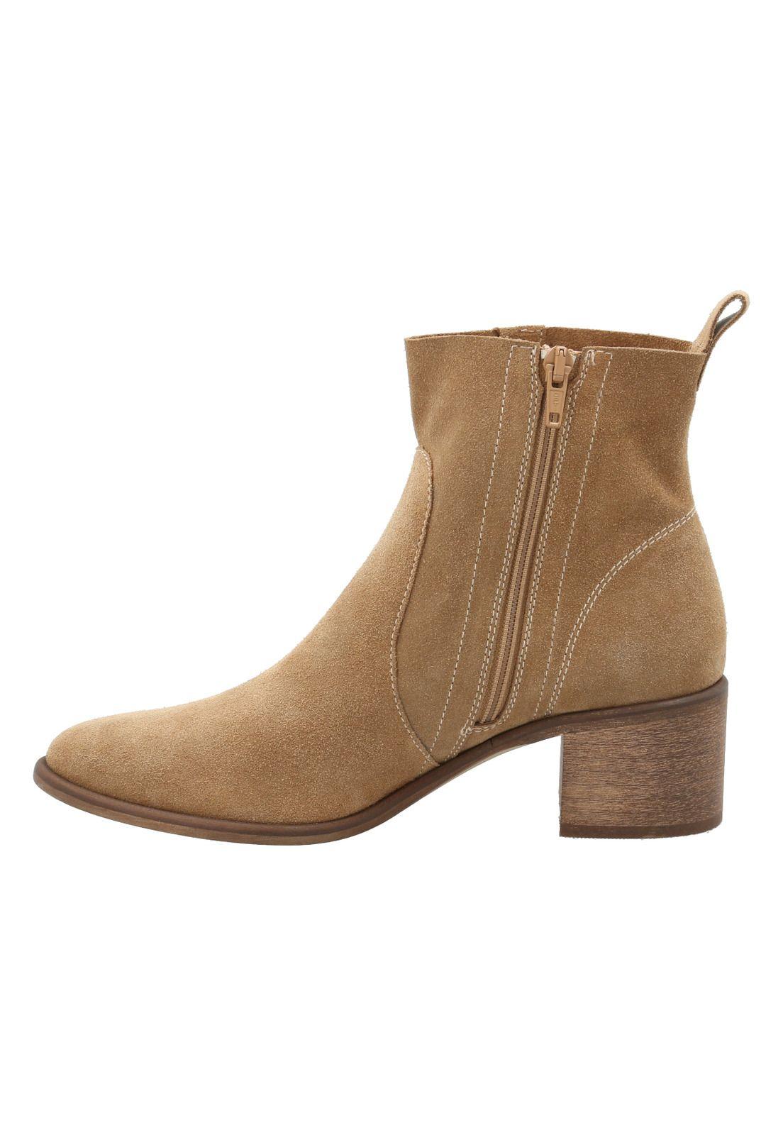 Botín Cuero Mujer Euphonia Beige -4