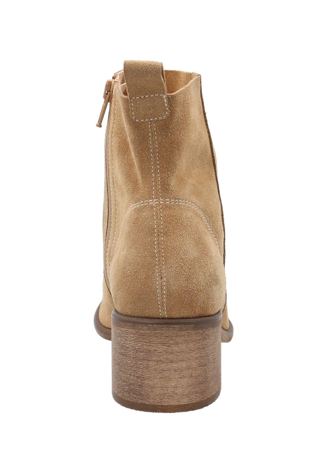 Botín Cuero Mujer Euphonia Beige -5
