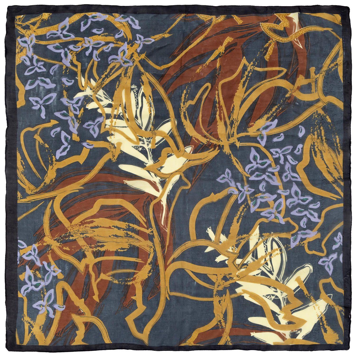 Pañuelo Seda Mujer RKF Silk Leaf MultiColor-0