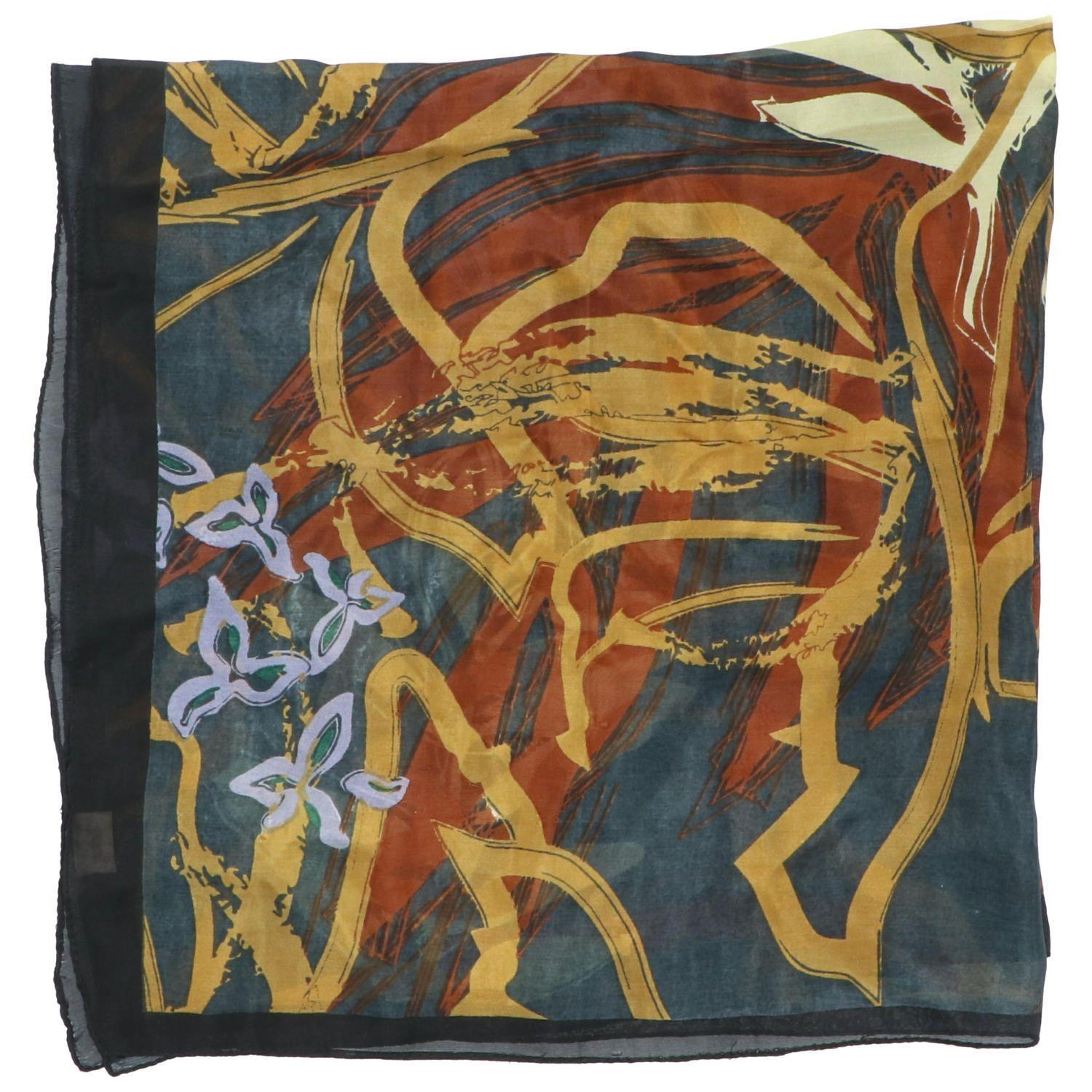 Pañuelo Seda Mujer RKF Silk Leaf MultiColor-2