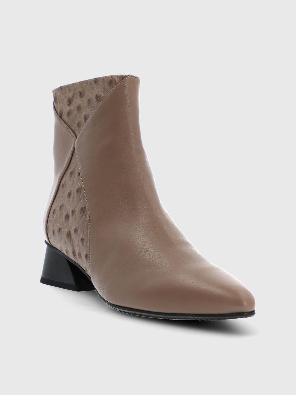 Botin Brunate Cuero Mujer Pinedo Café-1