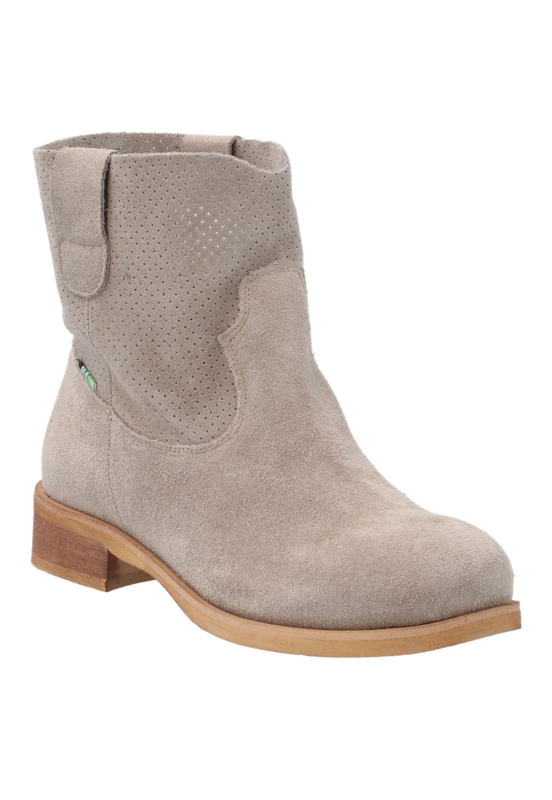 Botin Cuero Aviana Beige Mujer-0