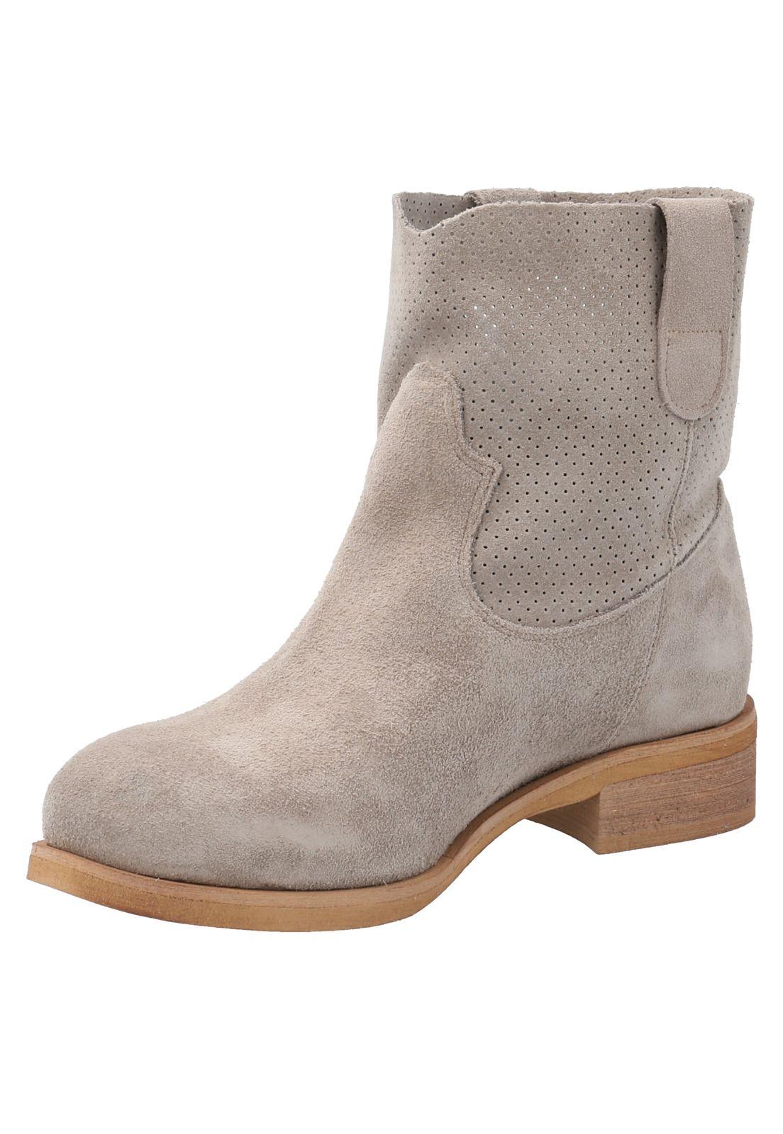 Botin Cuero Aviana Beige Mujer-3