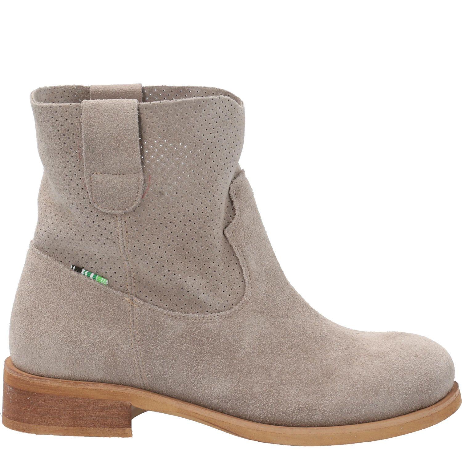 Botin Cuero Aviana Beige Mujer-1
