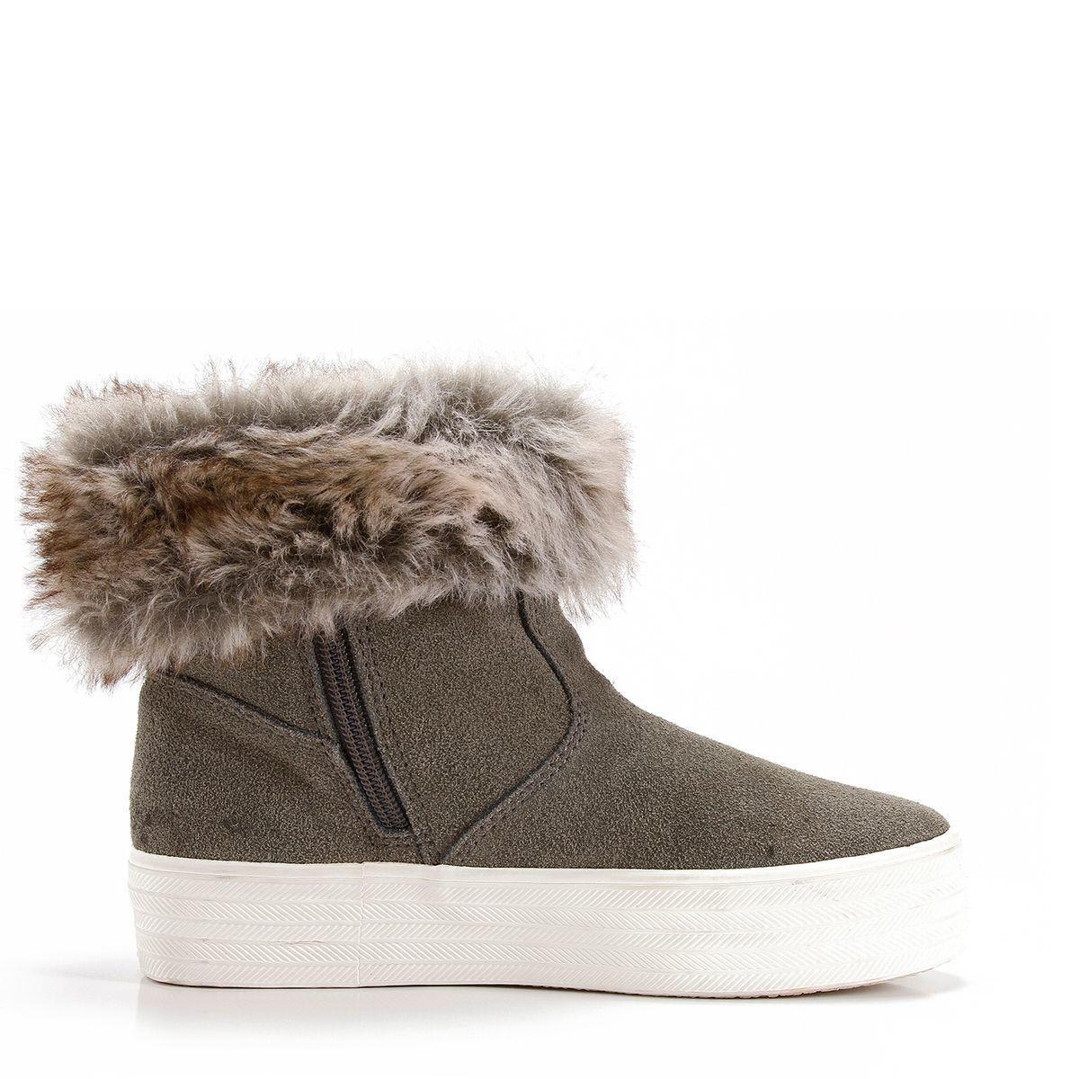 Bota Cuero Niña Granada Gris-2