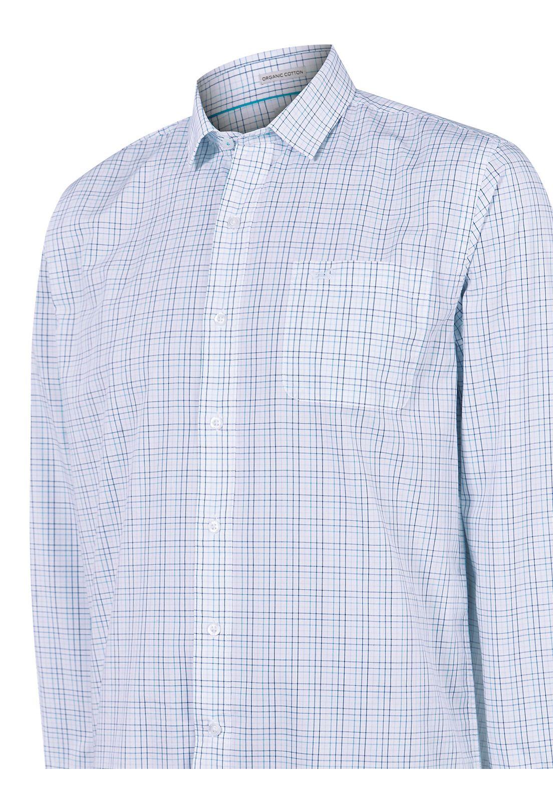 Camisa Algodón Orgánico Azul Lighter Hombre -3