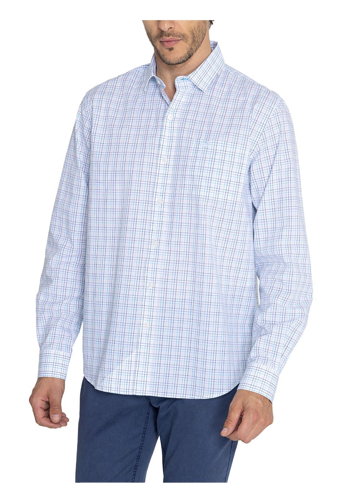 Camisa Algodón Orgánico Azul Lighter Hombre -4