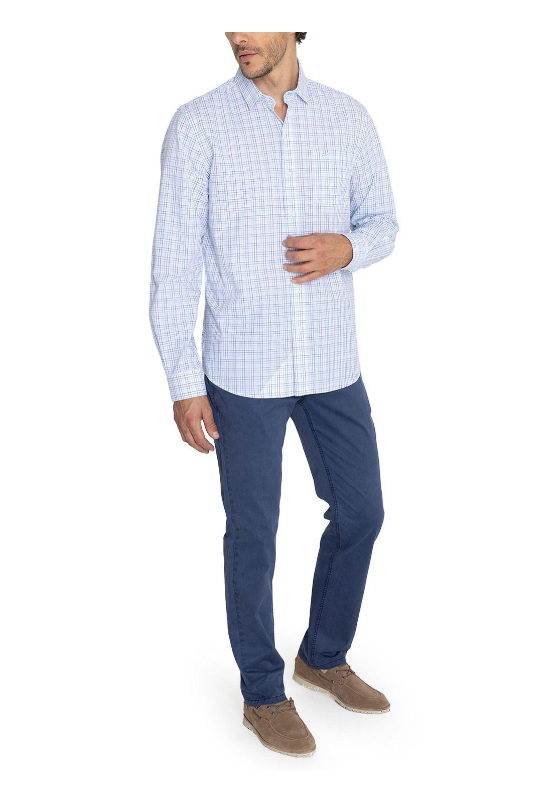 Camisa Algodón Orgánico Azul Lighter Hombre -8