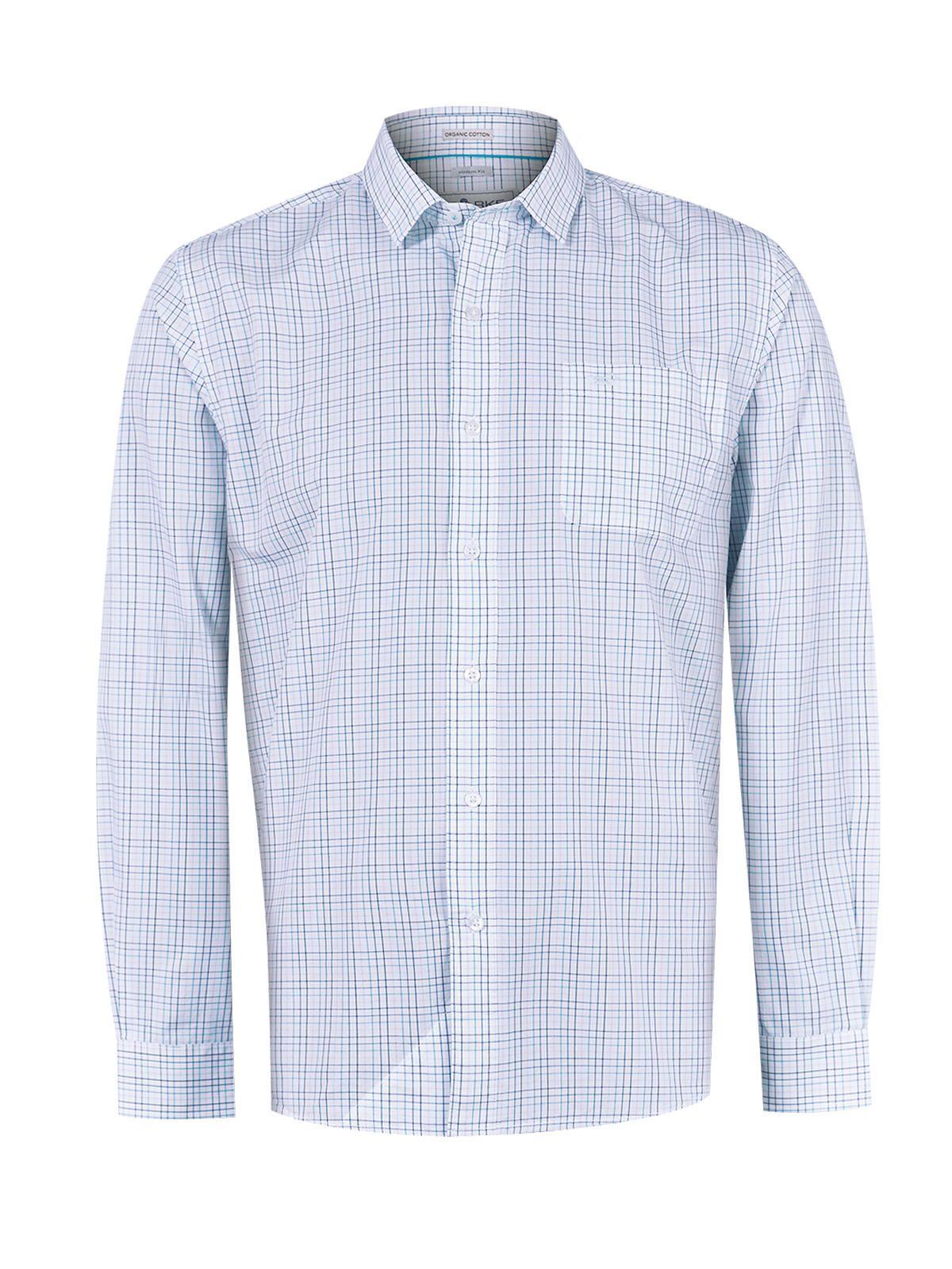 Camisa Algodón Orgánico Azul Lighter Hombre -0