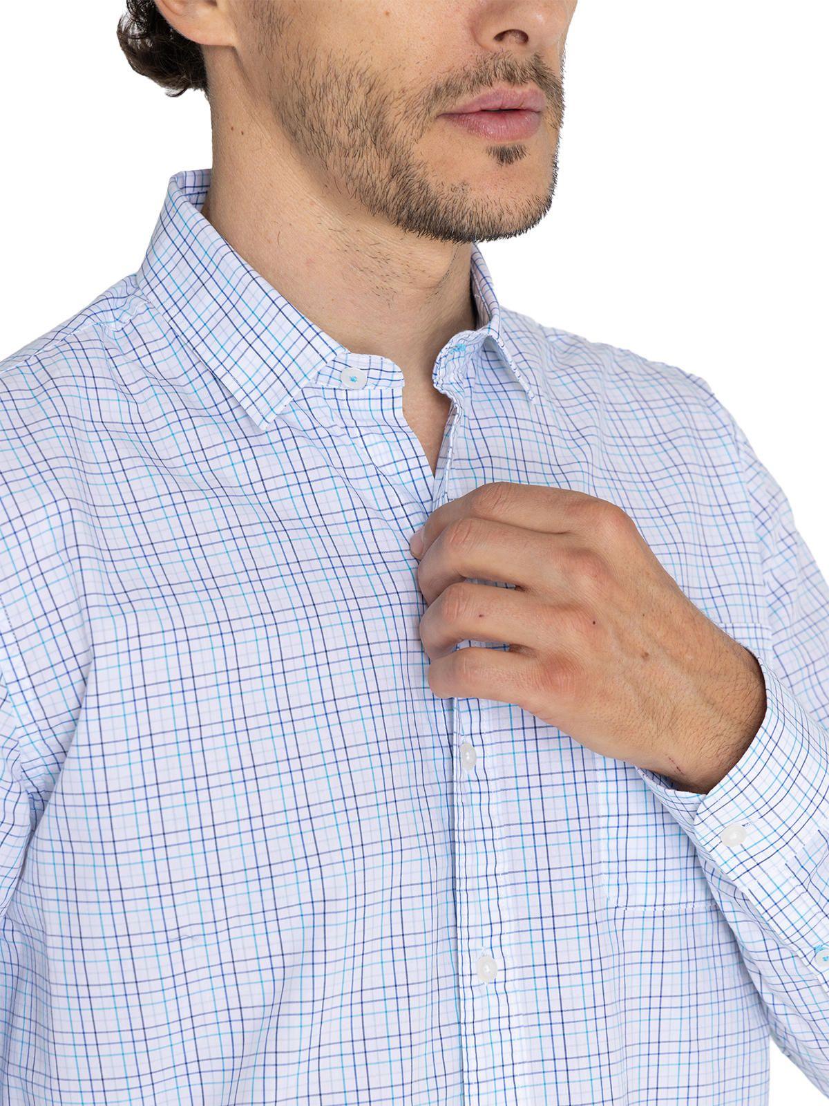 Camisa Algodón Orgánico Azul Lighter Hombre -6