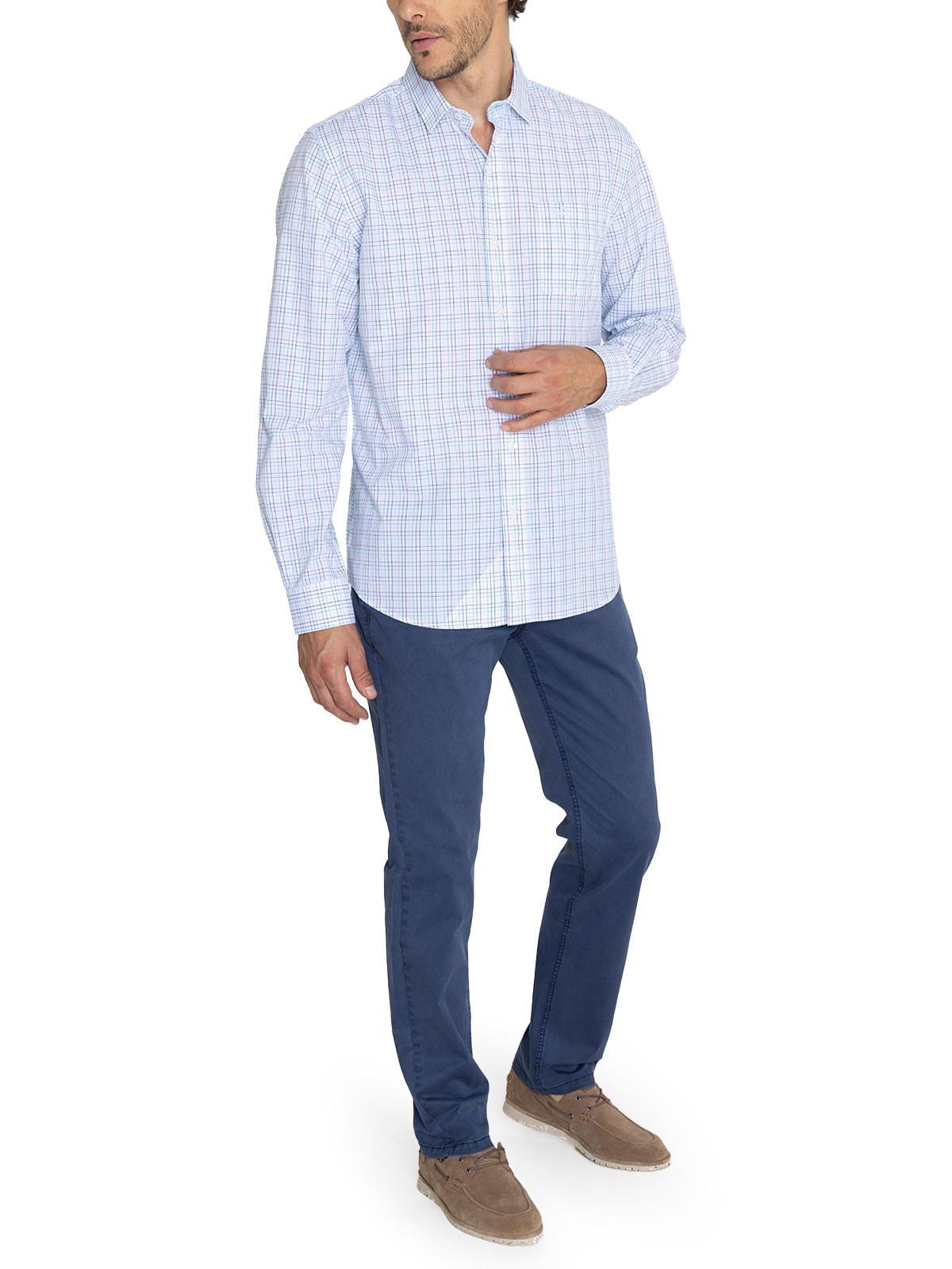 Camisa Algodón Orgánico Azul Lighter Hombre -8