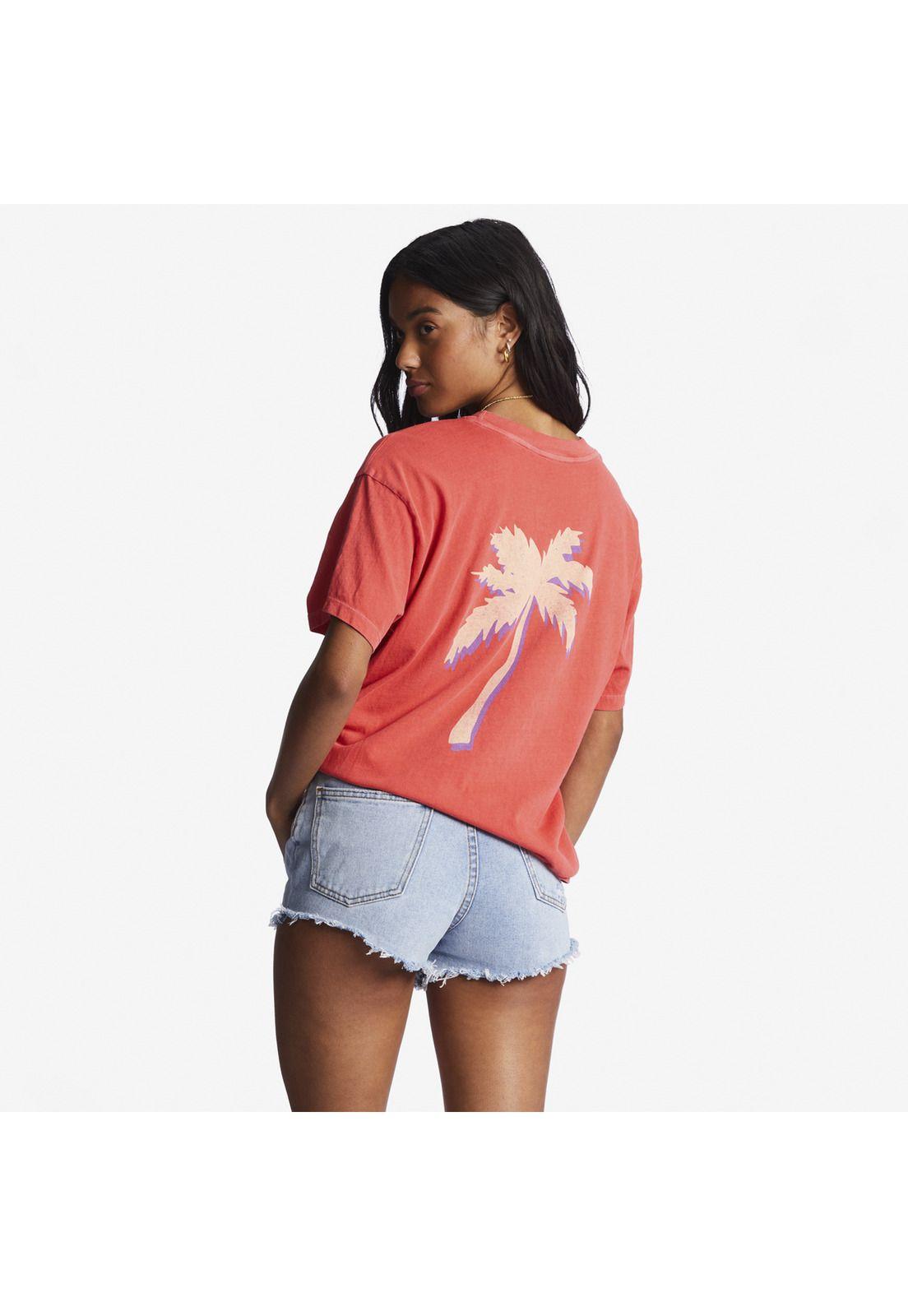 Polera M/C Mujer La Playa J Tees Coral-1