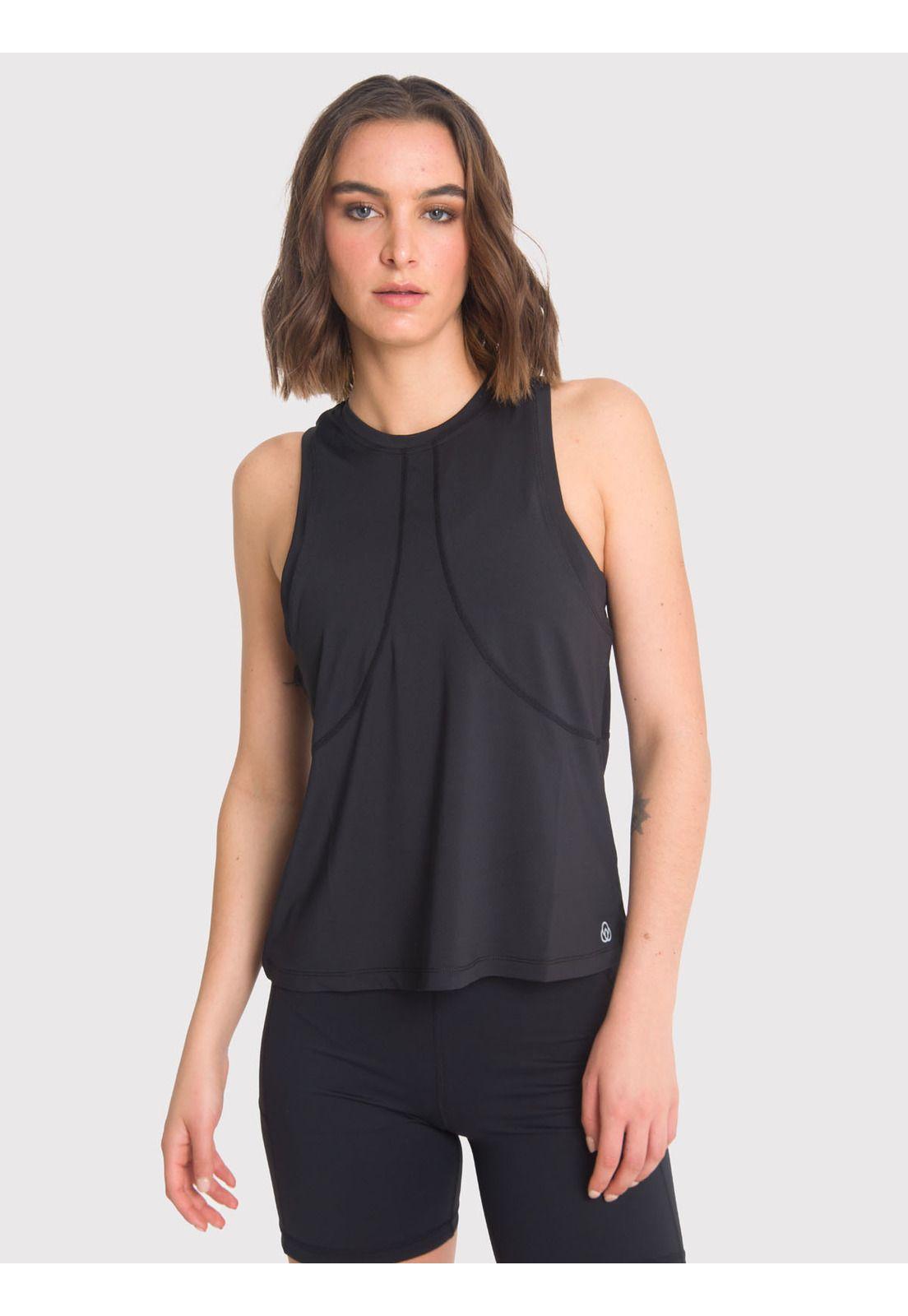 Polera deportiva Mujer Vest Shelly Negra-0