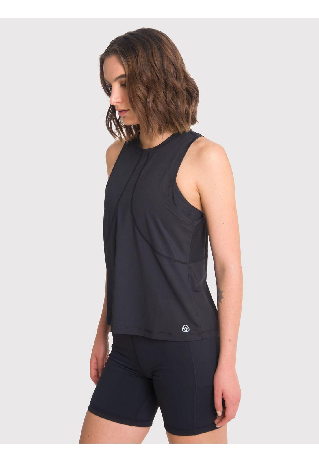 Polera deportiva Mujer Vest Shelly Negra-3
