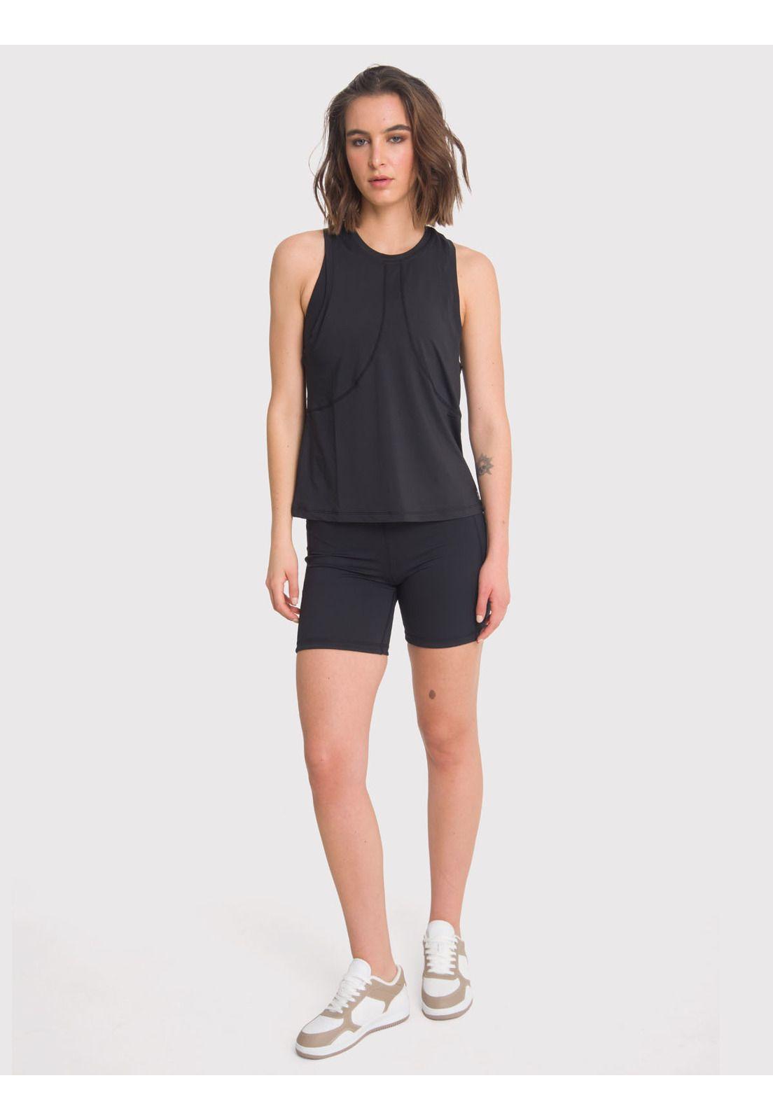 Polera deportiva Mujer Vest Shelly Negra-4