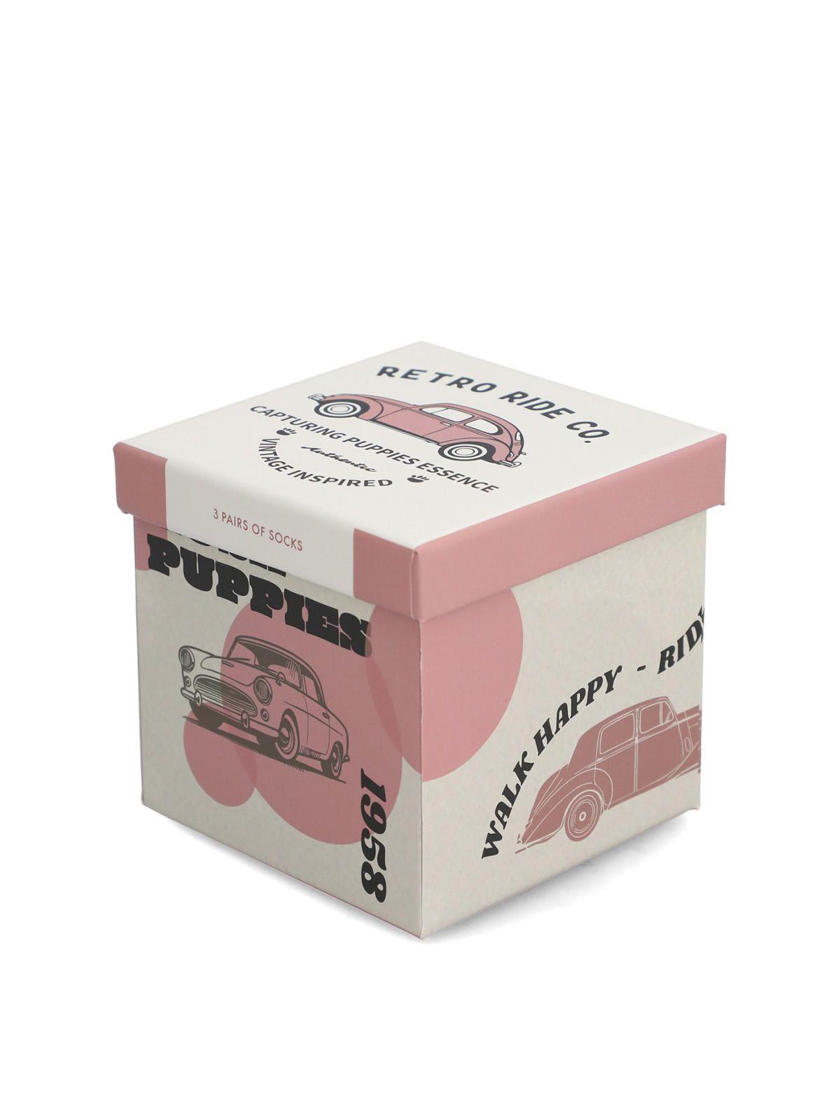 Pack 3 Calcetines Algodón Mujer Pack Gift Cars Crema-0