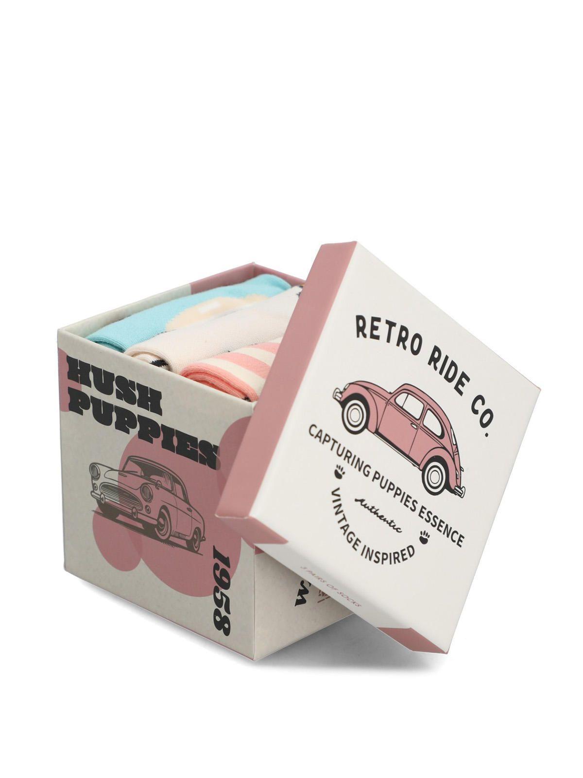 Pack 3 Calcetines Algodón Mujer Pack Gift Cars Crema-1