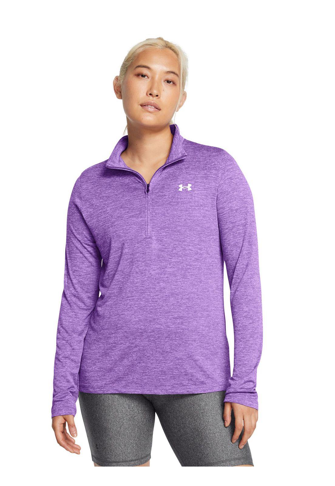 Polerón Tech Twist ½ zip mujer Morado-3