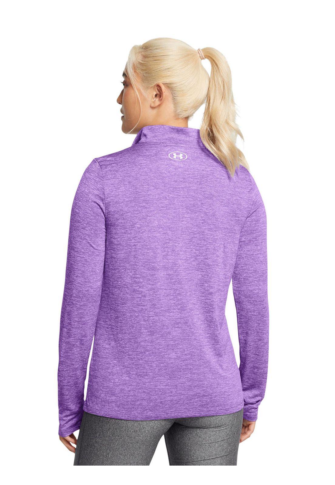 Polerón Tech Twist ½ zip mujer Morado-4