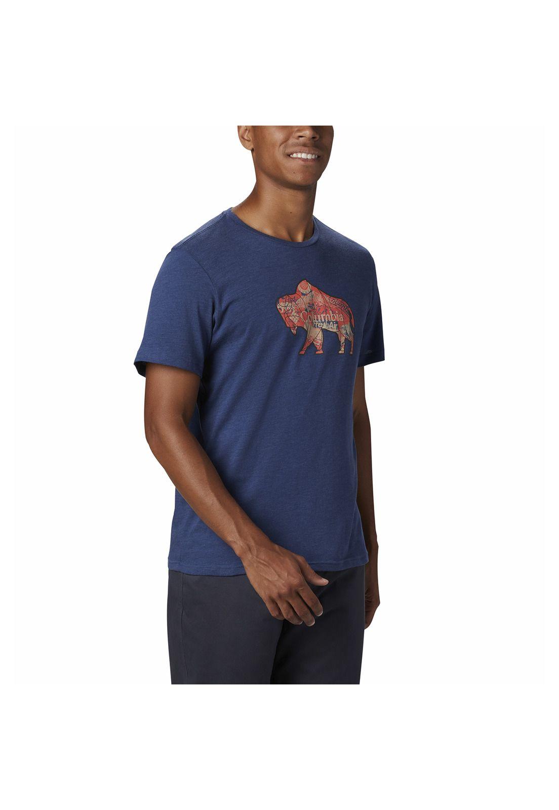 Polera Hombre M Alpine Way Graphic Azul Oscuro-3