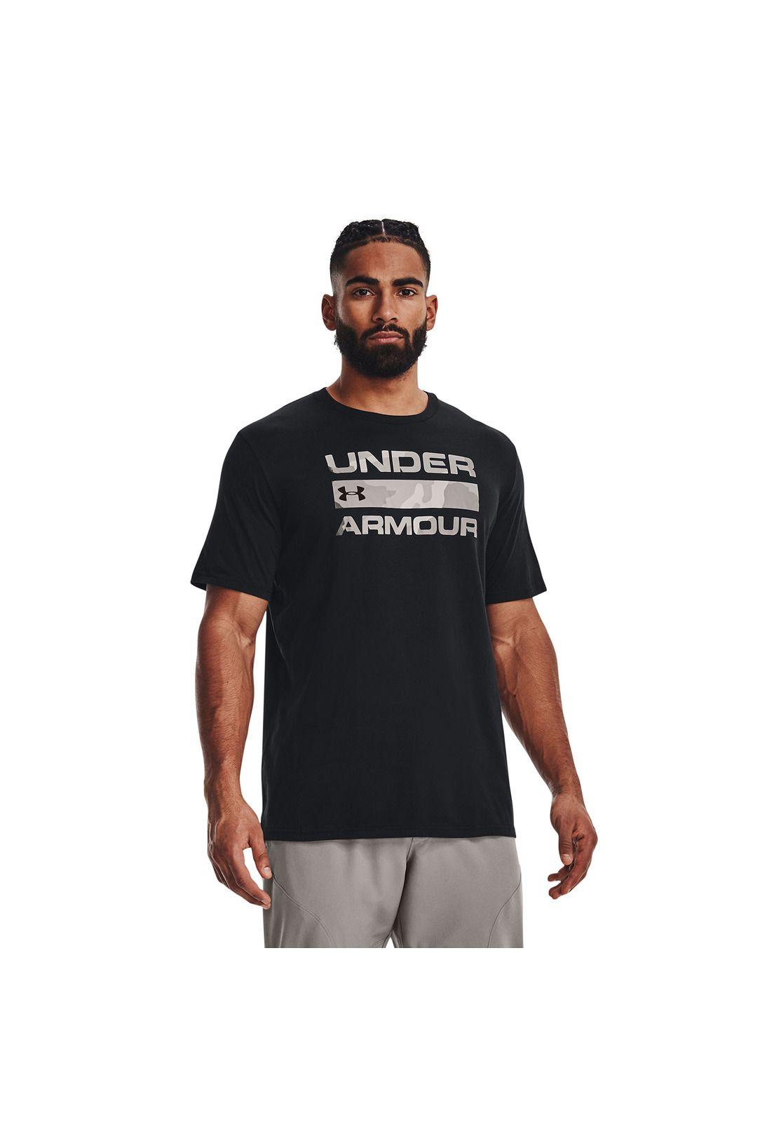 Polera Hombre Stacked Logo Fill T Negro-3