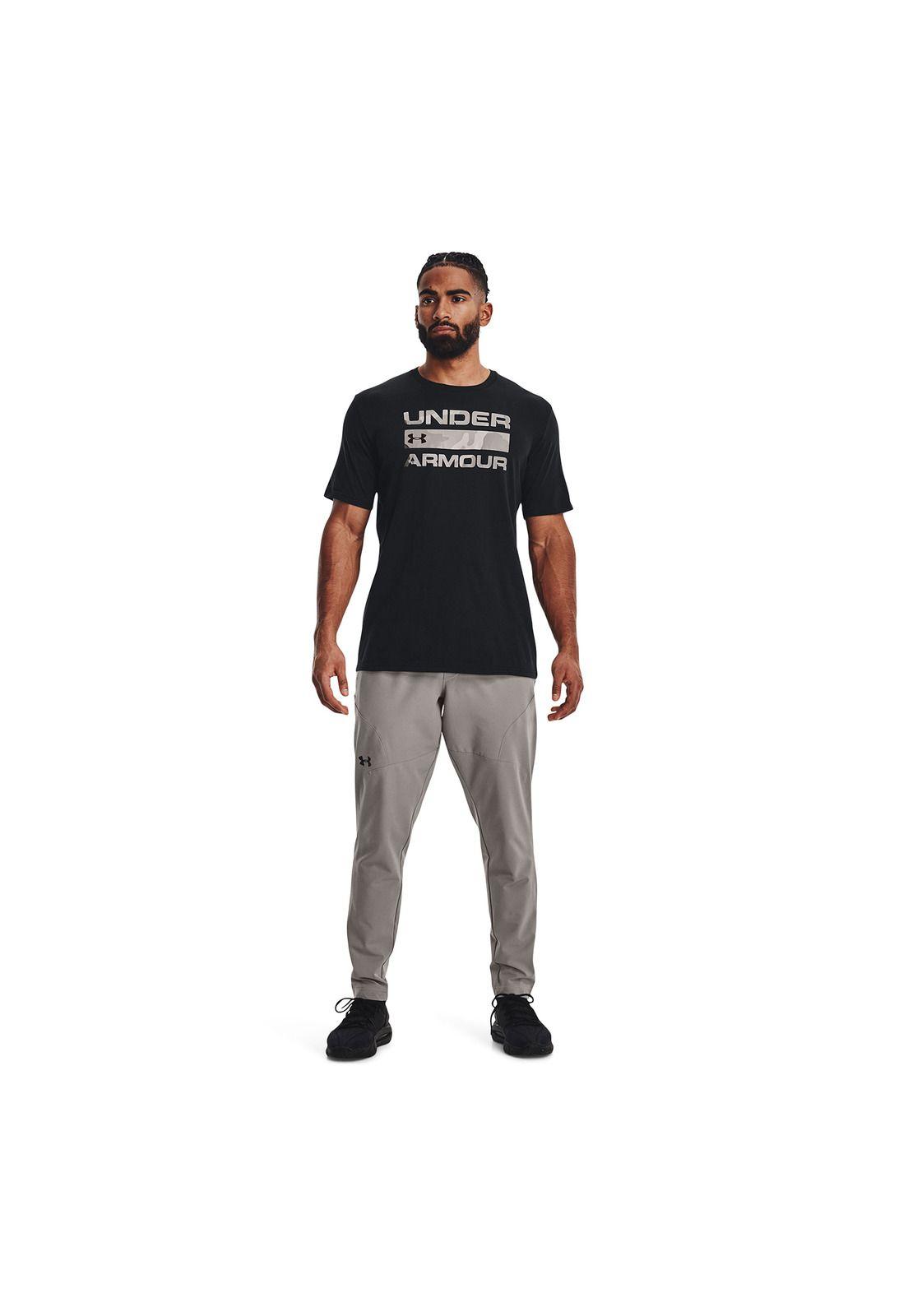 Polera Hombre Stacked Logo Fill T Negro-5