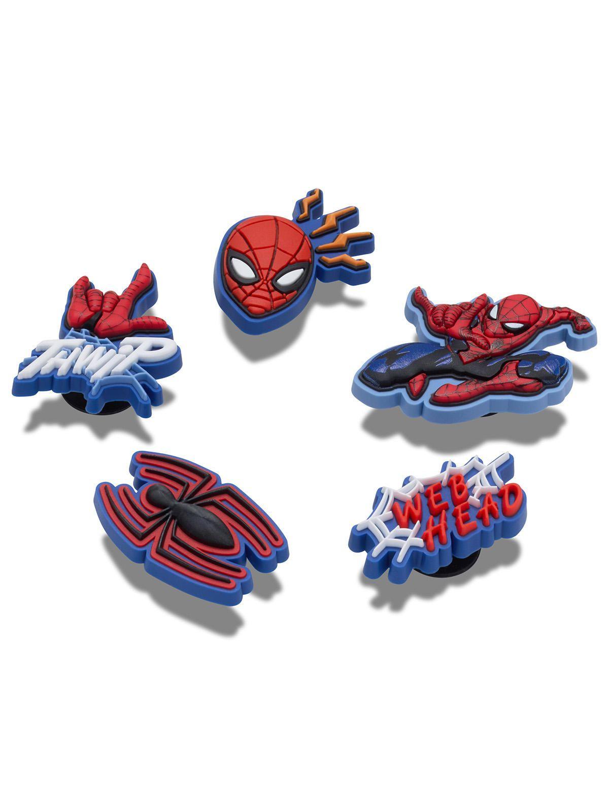 Jibbitz Spiderman Pack 5 Rojo-1