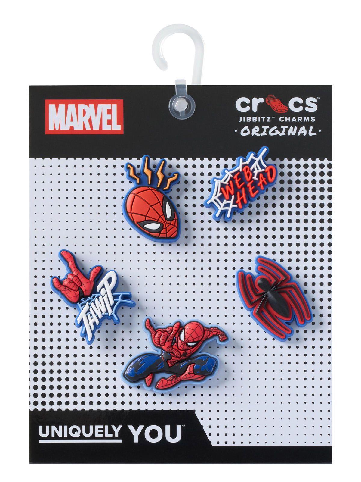 Jibbitz Spiderman Pack 5 Rojo-3