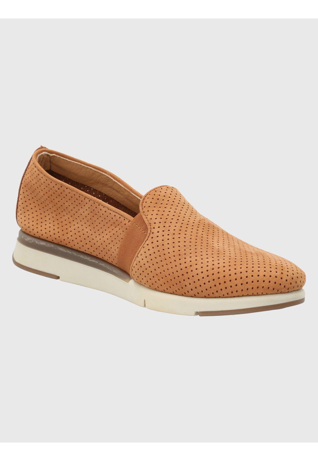 Zapatilla Cuero Café Mujer Fast Action -0