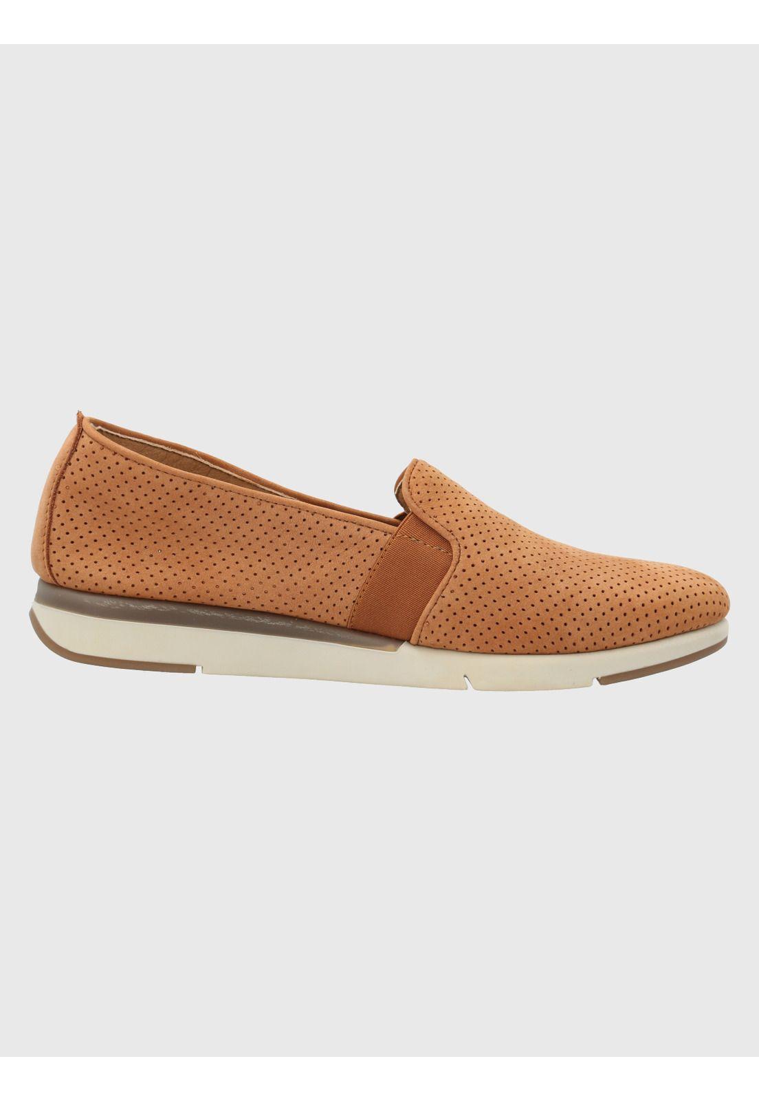 Zapatilla Cuero Café Mujer Fast Action -1