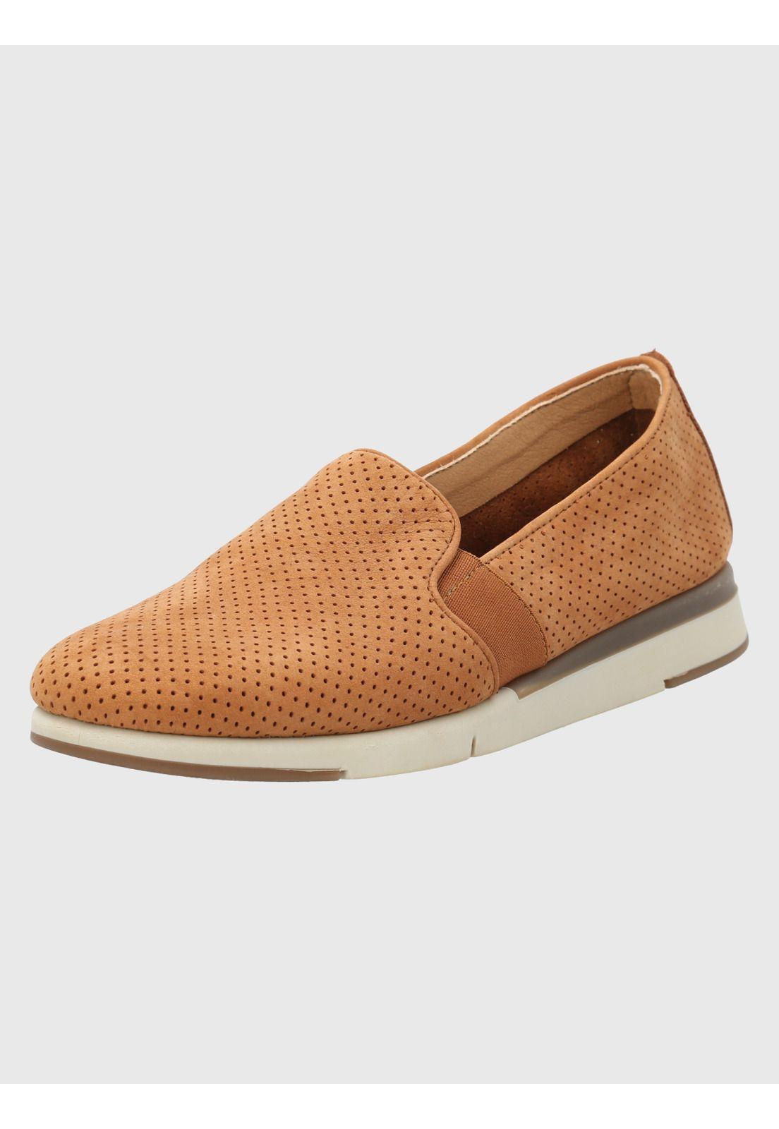Zapatilla Cuero Café Mujer Fast Action -4