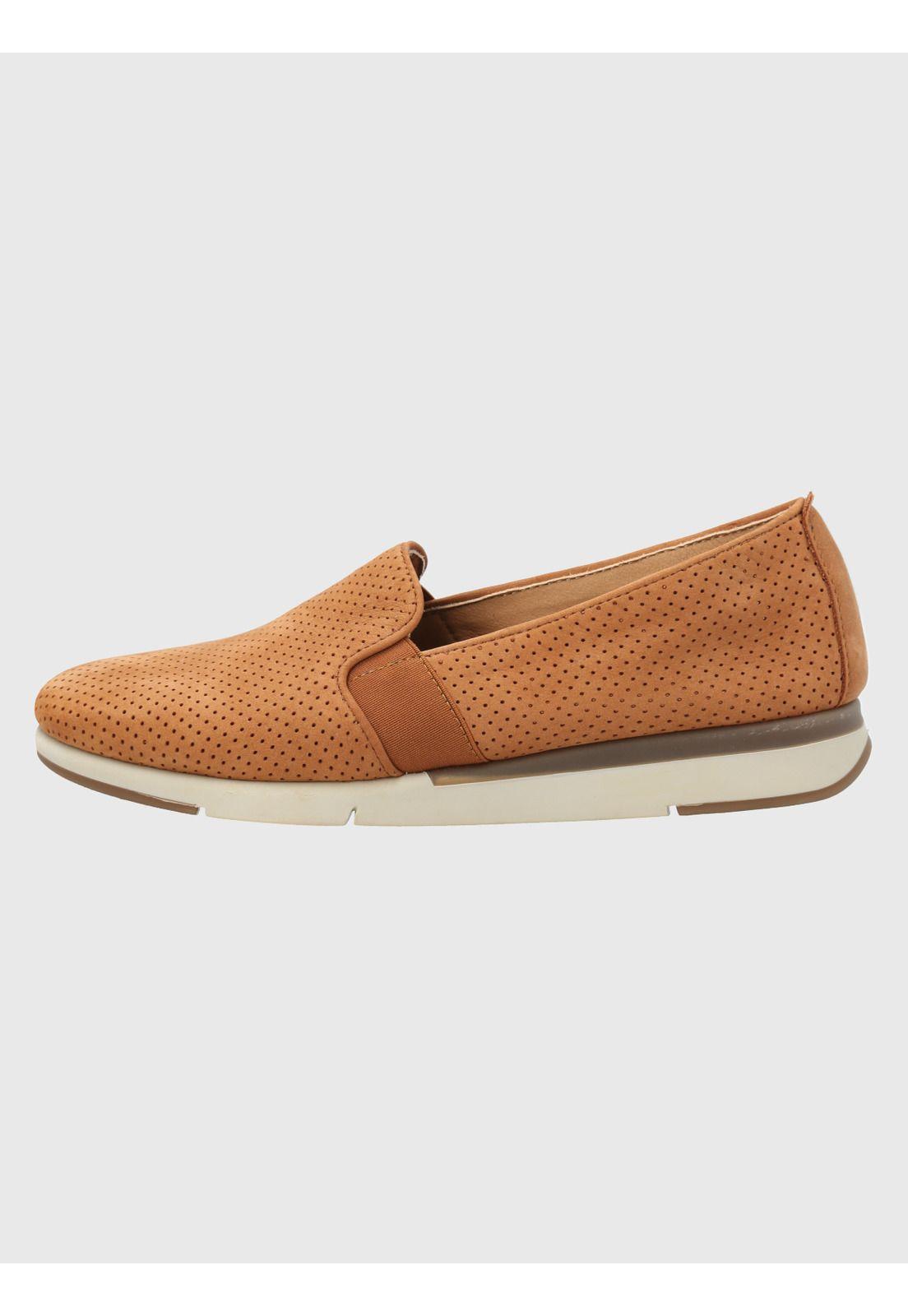 Zapatilla Cuero Café Mujer Fast Action -5