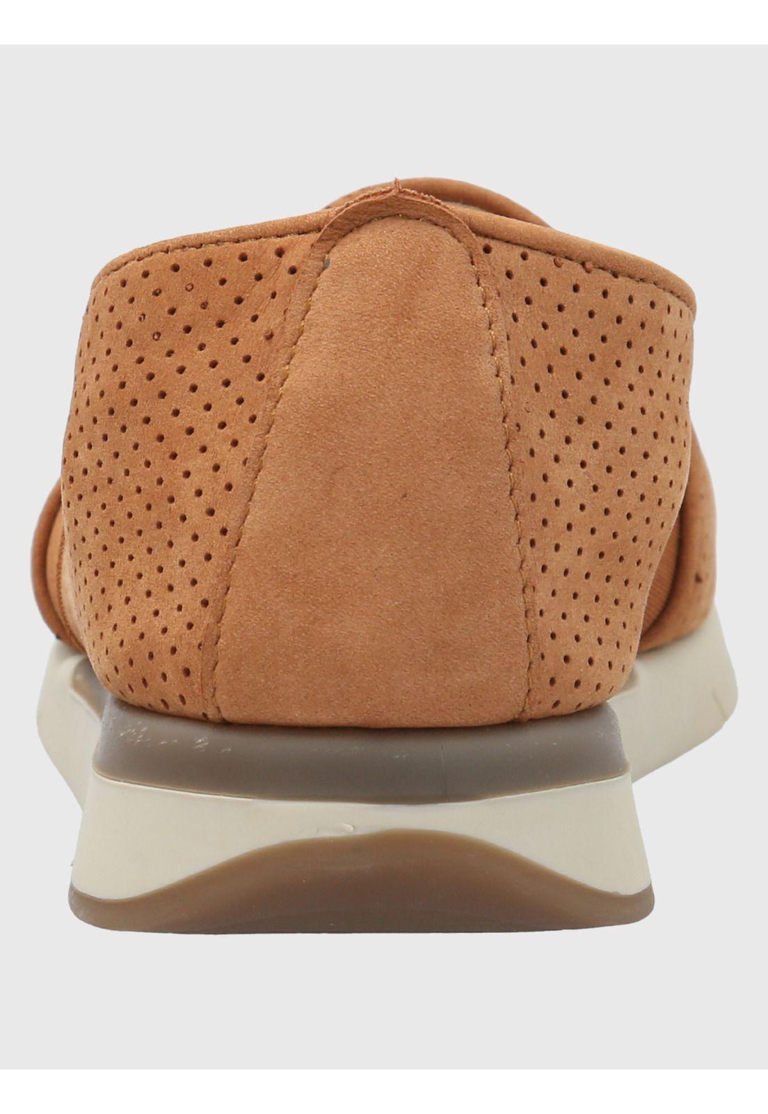 Zapatilla Cuero Café Mujer Fast Action -6