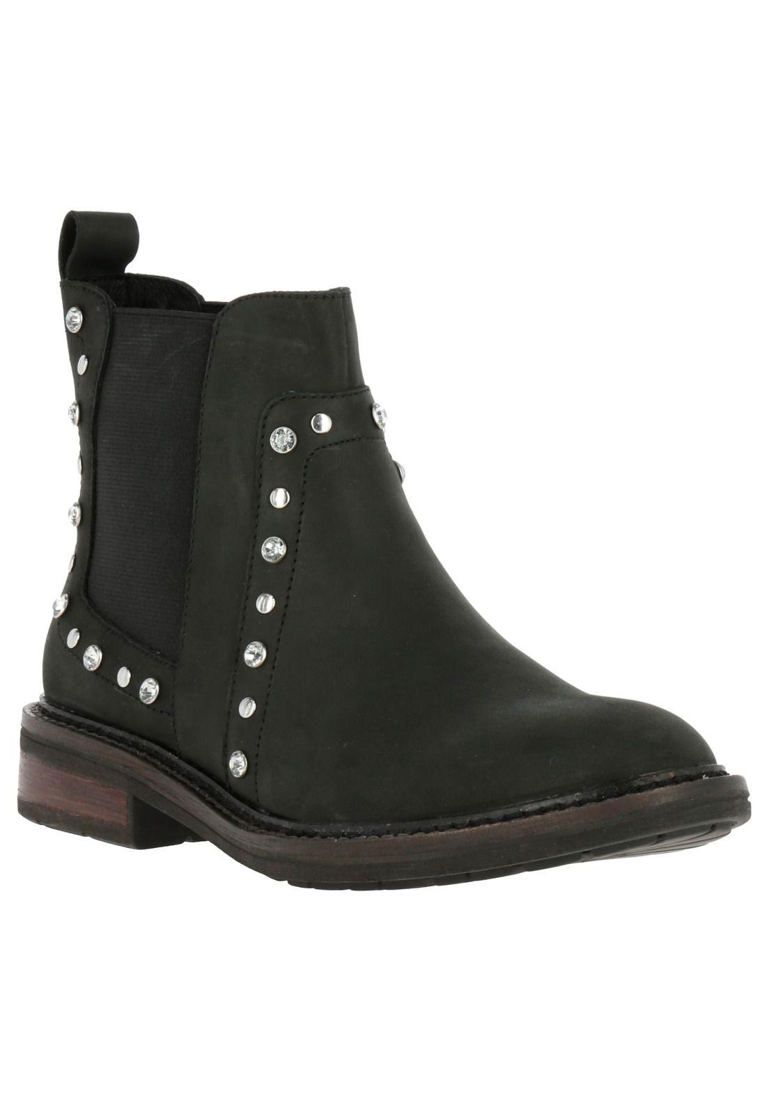 Botin Cuero Mujer Ondy Negro-0