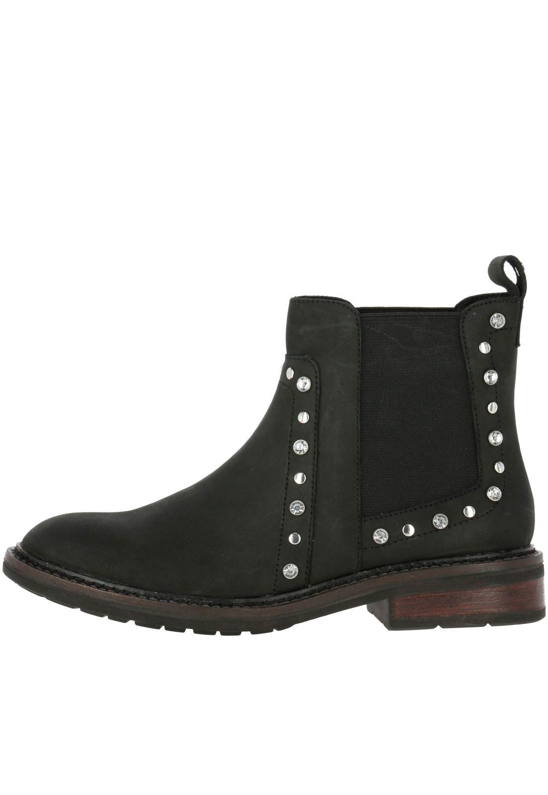 Botin Cuero Mujer Ondy Negro-2