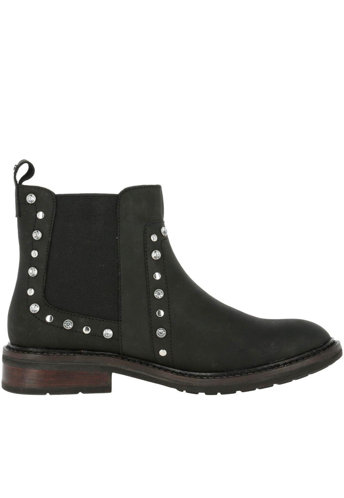 Botin Cuero Mujer Ondy Negro-3