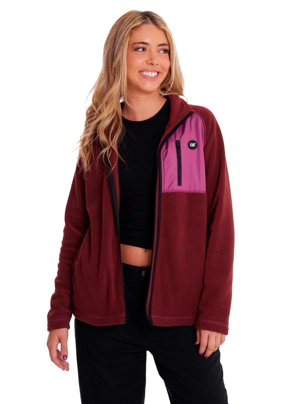 Polar Mujer W Polar Fleece Utility Full ZipRojo-0