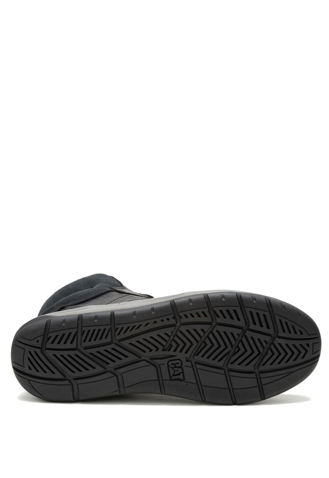 Zapatilla cuero con caña Apa Cush Mid Negro Hombre-7