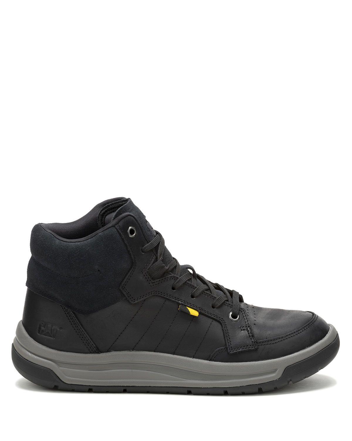 Zapatilla cuero con caña Apa Cush Mid Negro Hombre-1