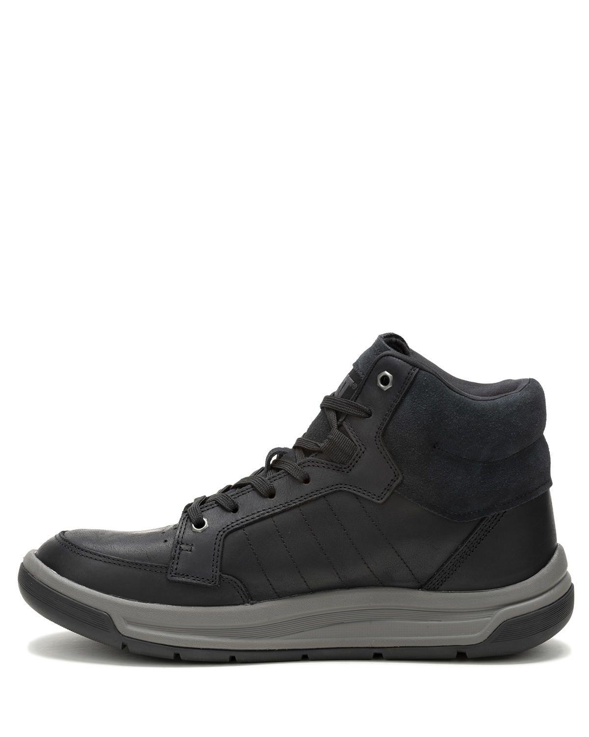 Zapatilla cuero con caña Apa Cush Mid Negro Hombre-3