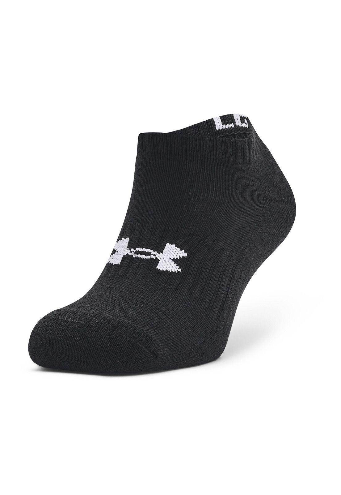 Pack 3 Calcetines Unisex UA Core No Show Negro-0