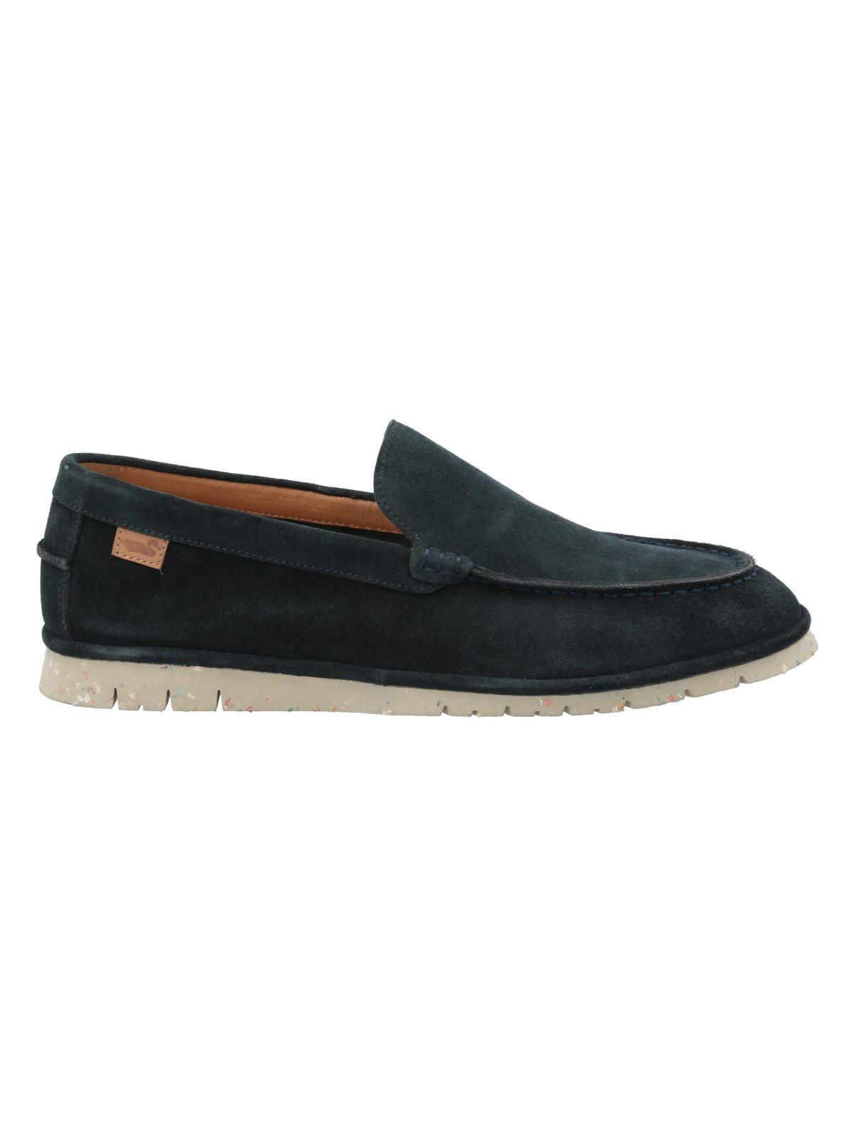 Mocasín Cuero Hombre Piastri Azul-0