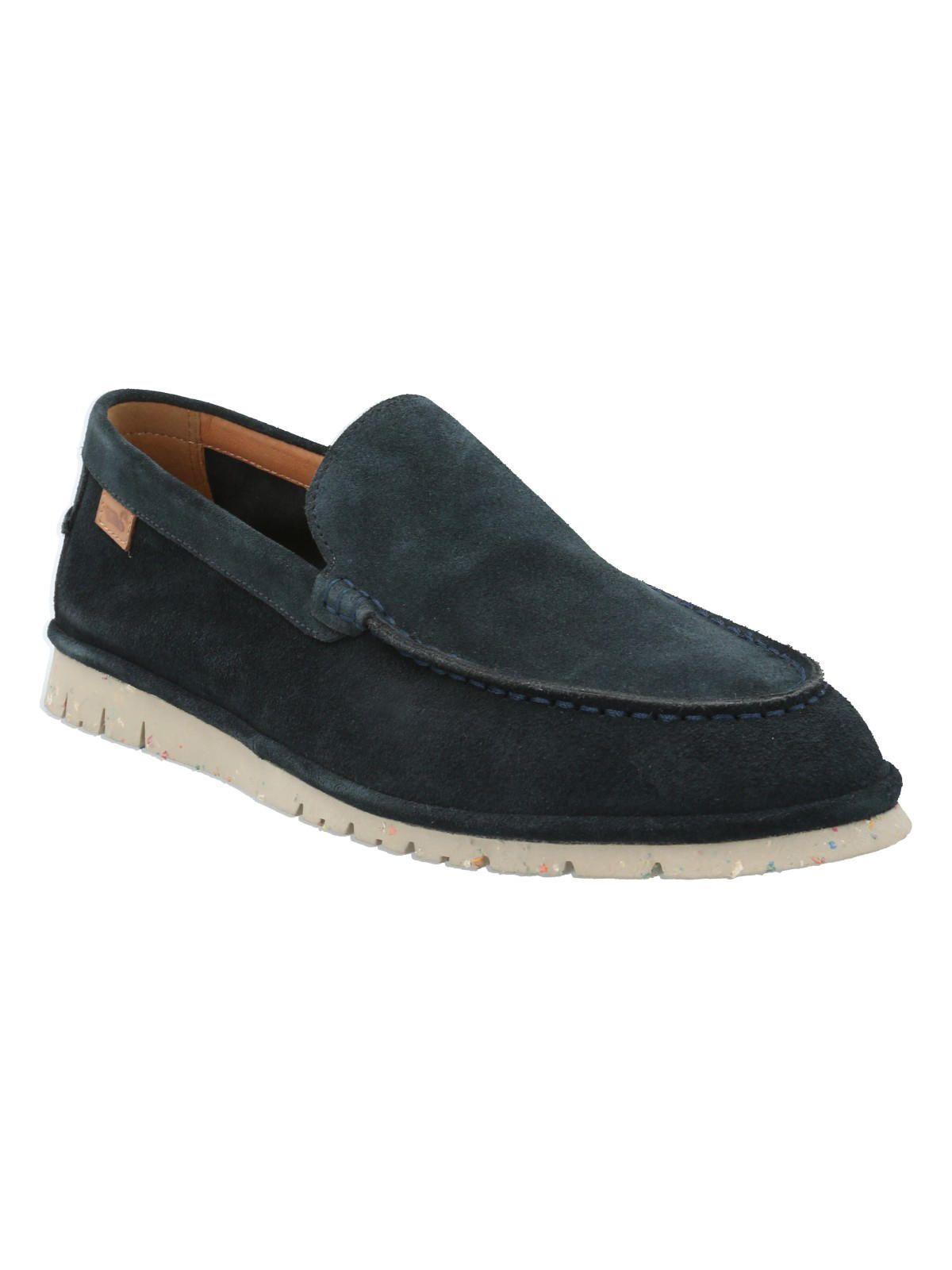 Mocasín Cuero Hombre Piastri Azul-1