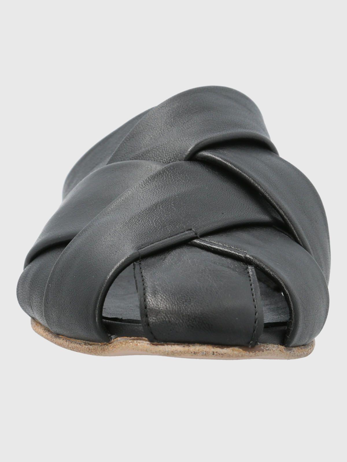 Sueco Cuero Negro Mujer Breno -3