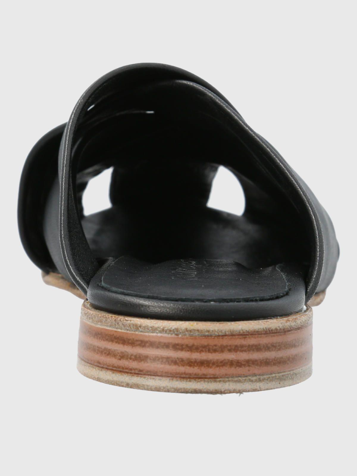 Sueco Cuero Negro Mujer Breno -6