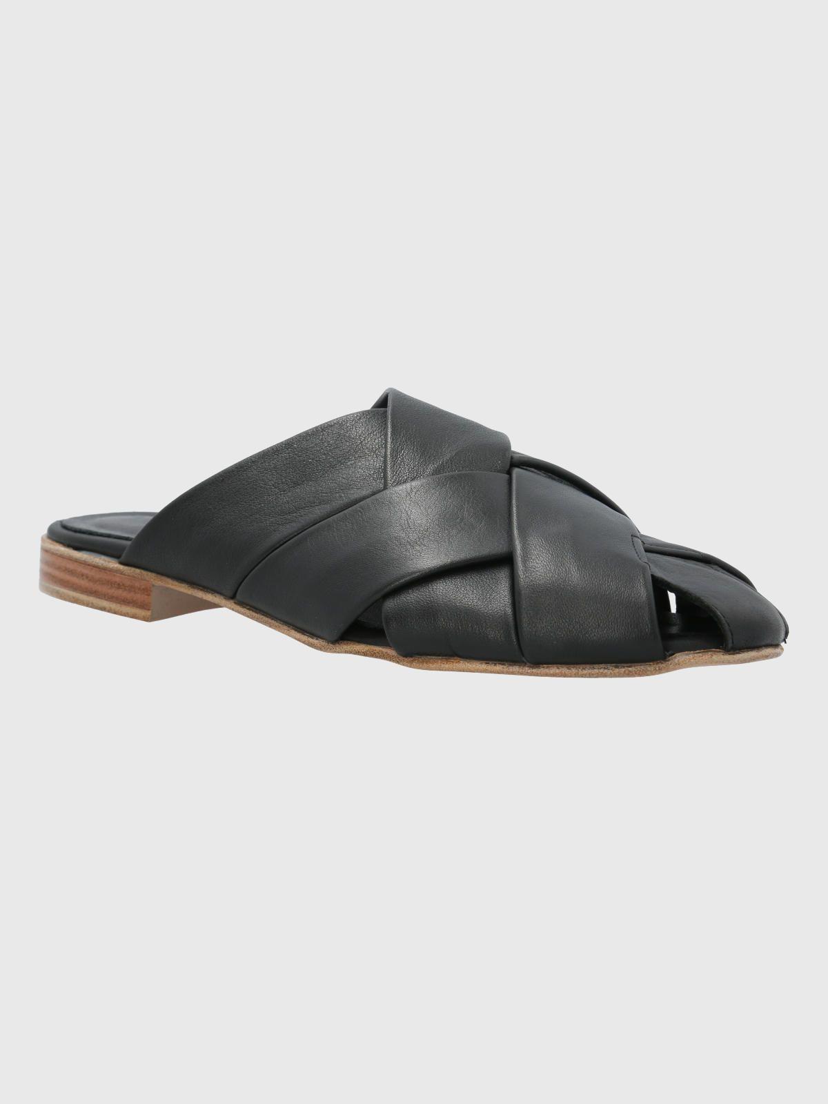 Sueco Cuero Negro Mujer Breno -0