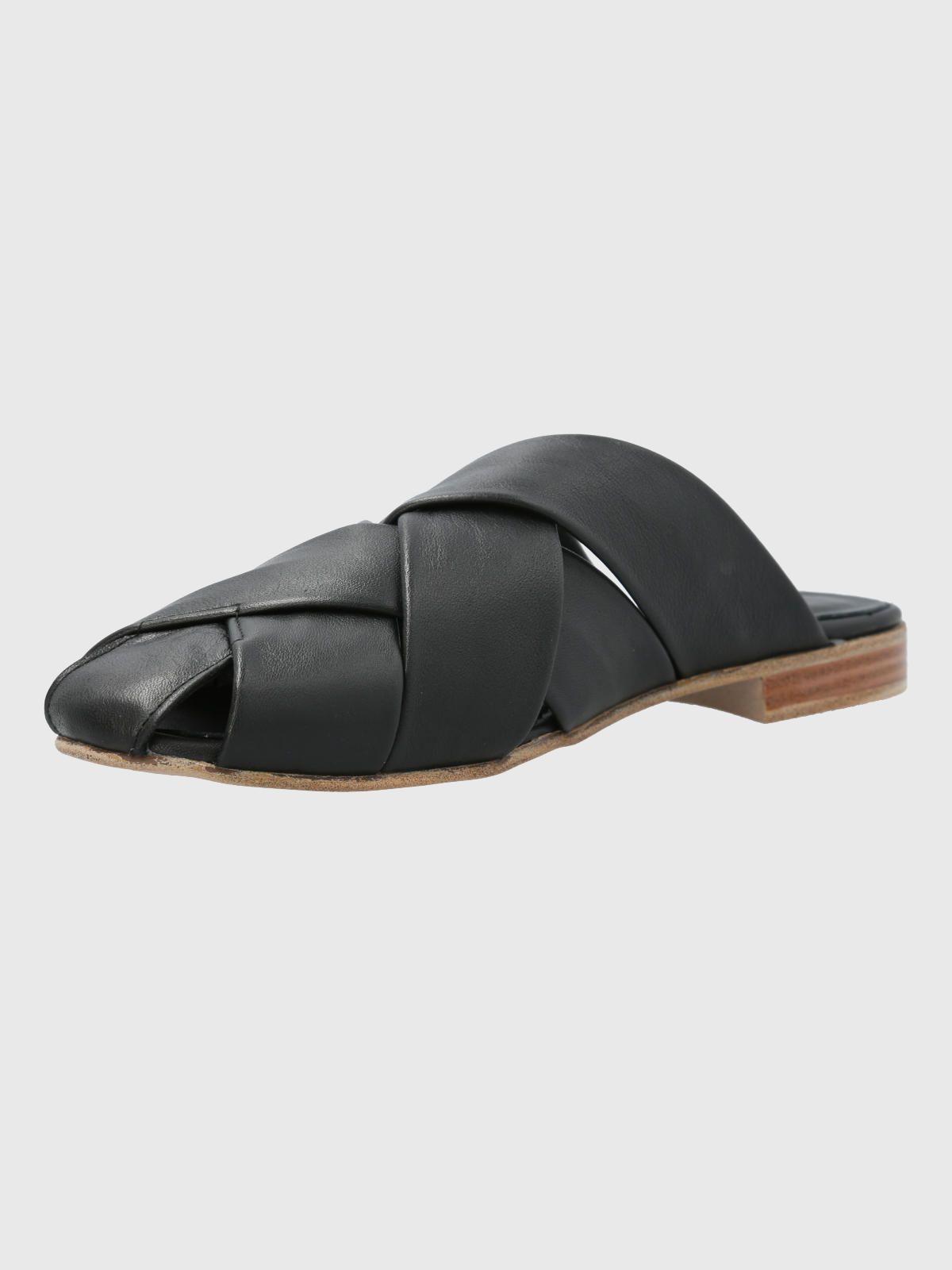 Sueco Cuero Negro Mujer Breno -4
