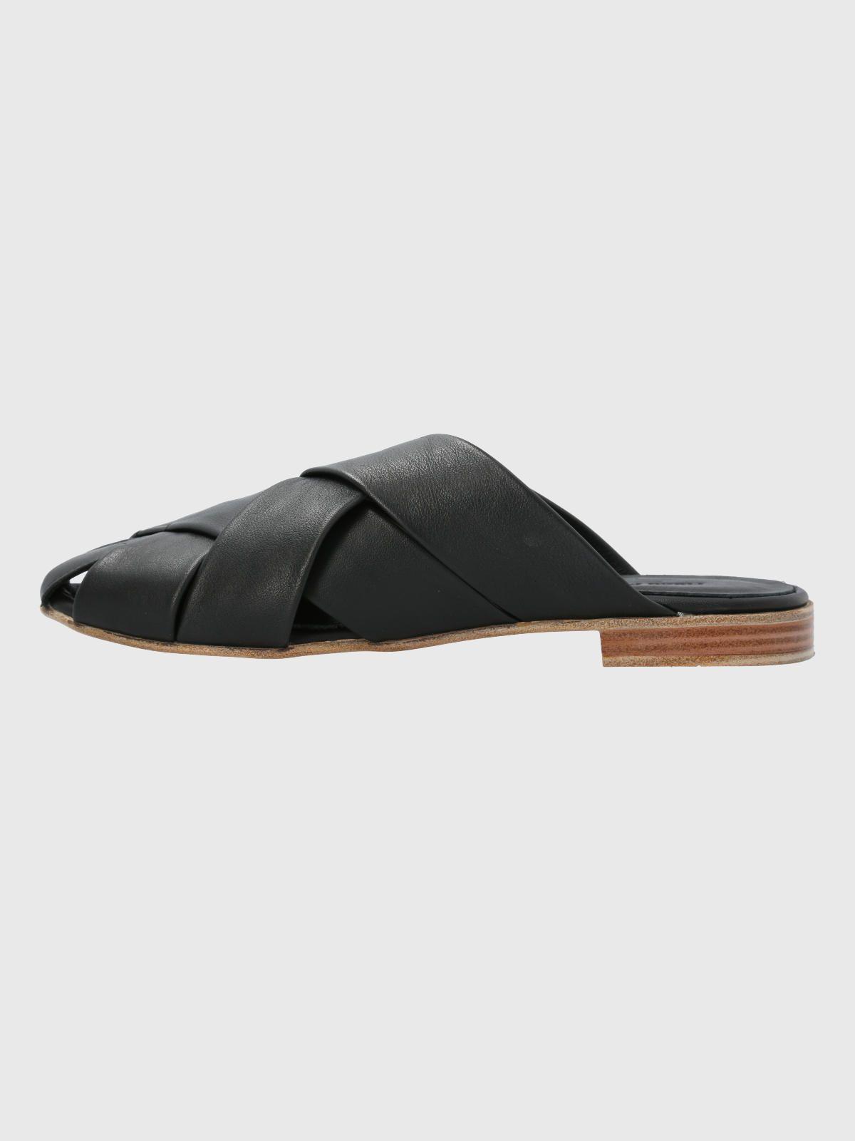 Sueco Cuero Negro Mujer Breno -5